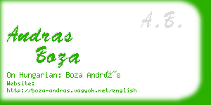 andras boza business card